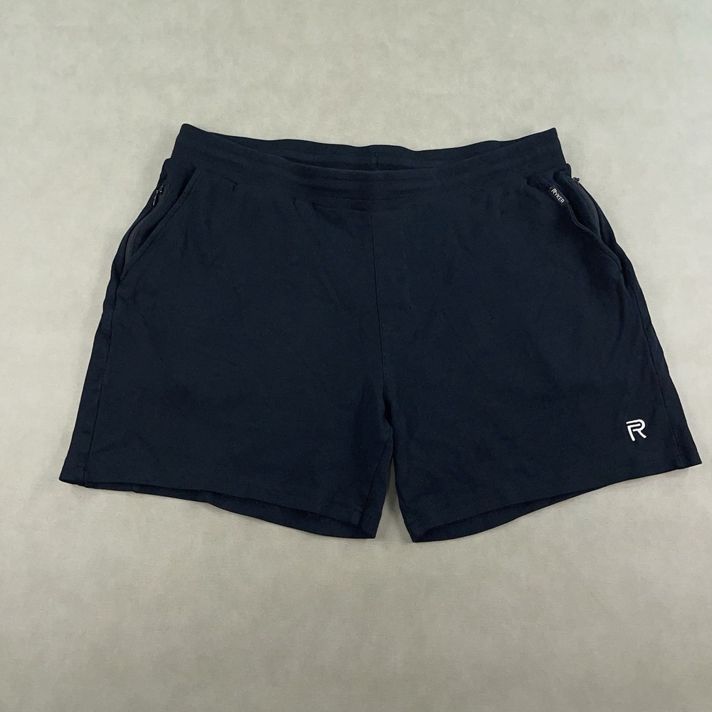Ryker The Ares Shorts Men XL Black 100% Organic Cotton Workout 5" Inseam Unlined